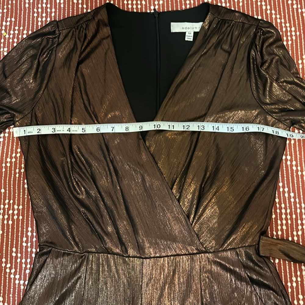 Adelyn Rae Lexi Metallic Jumpsuit Size M GUC - Picture 11 of 16